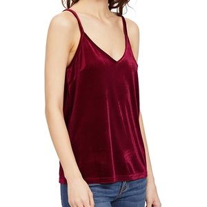 NWOT Flirty velvet cami